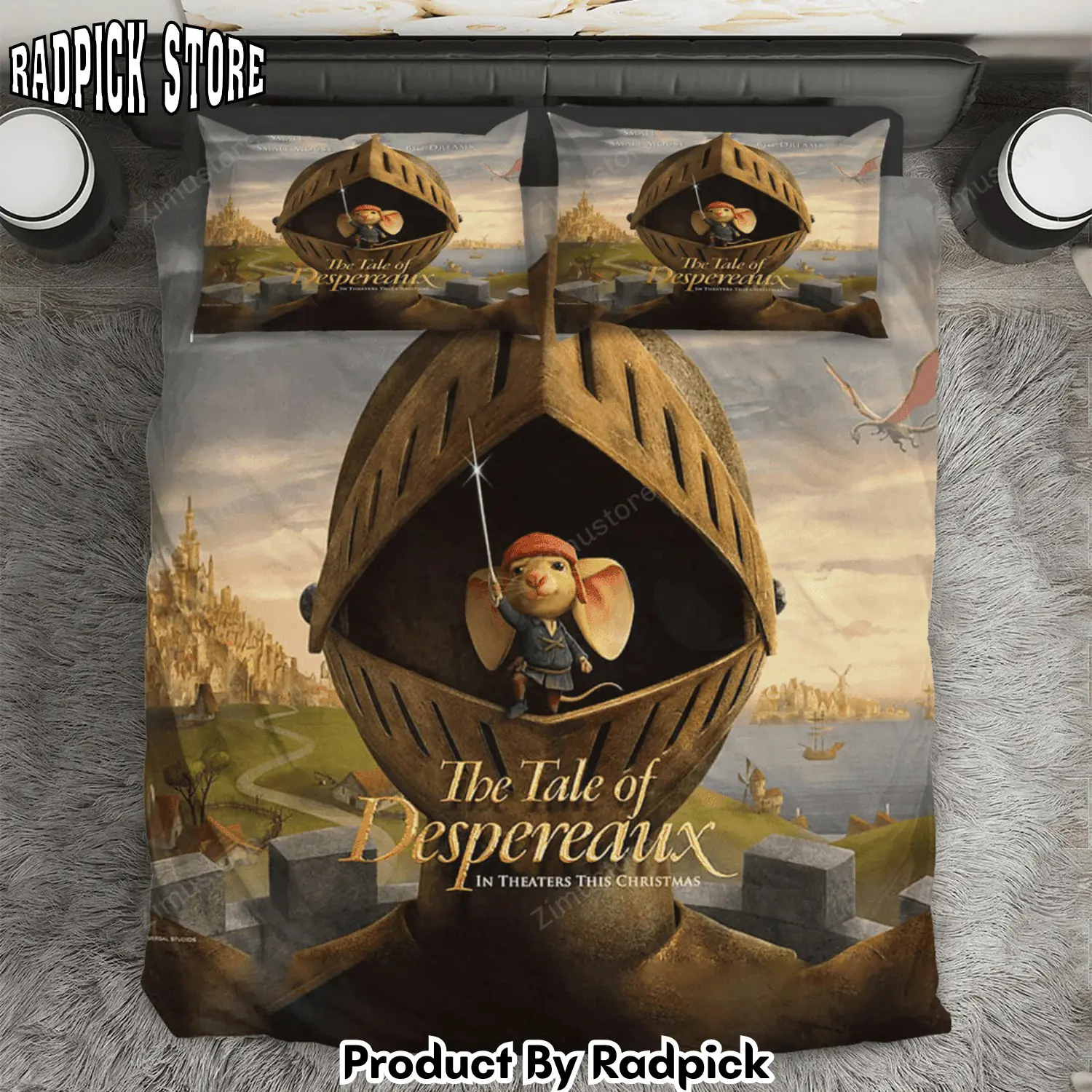 Radpick the tale of despereaux poster 1 3pcs 3pcs bedding set duvet cover and pillow cases gift for fan rp327894